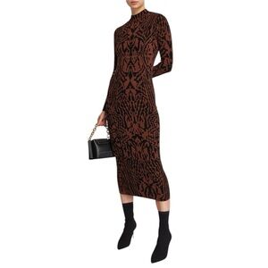 Hayley Menzies Backless Aztec Tiger Dress Size XS Brown Black